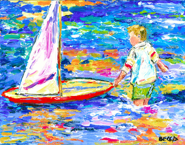 boy and sailboat