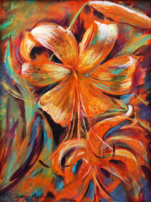 Tiger Lilies by Norma Martin