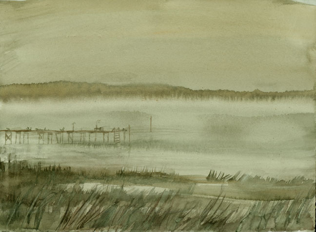 Misty Marsh and Dock